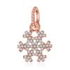 Pulseira Feita à Mão de Natal Pingente Pingente de Floco de Neve Ouro Rosa Joias DIY Corrente de Celular Pingente Charm Material