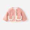 Ropa de Otoño e Invierno para Niñas Abrigo con Forro de Felpa de Algodón Relleno de Algodón Cárdigan Caliente para Bebés Chaqueta para Niña de 1 a 3 Años Abrigo Relleno de Algodón Estilo Chanel