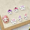 Gato Famoso da Internet Estrela de Cinco Pontas Desenho Animado Decorações para Unhas Laço Fofo 3D Estrela da Sorte Acessórios de Unha Vestíveis DIY