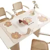 Mantel de Mesa Vegetal Floral Fresco y Sencillo, Impermeable, Resistente al Aceite, Lavable, Mantel Rectangular para Mesa de Comedor, Lujo Ligero, Sensación de Alta Gama, Mantel Individual de PVC