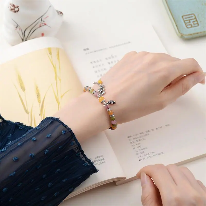 碧玺单圈麦穗手链