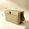 Caixa de Armazenamento de Bambu Artesanal com Fecho Retrô, Caixa Portátil para Armazenamento de Conjunto de Chá, Caixa Organizadora de Mesa Doméstica, Caixa de Presente de Bambu