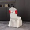 Capas de Cadeira para Hotel, Capas de Cadeira para Banquete de Restaurante e Casamento, Capas de Cadeira com Cobertura Total e Laço, Pano de Cadeira, Estilo Simples Comercial
