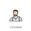 Guerreiros Curry Estrela do Basquete Periférico Emblema Comemorativo Personagem de Desenho Animado Thompson Broche de Estrela Decoração de Mochila Escolar