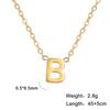 Estilo europeo y americano corte transfronterizo 26 letras chapado en oro real de 18 quilates joyería que no se decolora collar de acero inoxidable 304