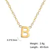 Collar de Acero Inoxidable 304 con Colgante Pequeño Soldado de 26 Letras Chapado en Oro Real de 18 Quilates, No se Desvanece, Joyería de Venta Caliente