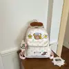 Mochila de Puntos de Colores, Mochila de Rilakkuma, Mochila Estilo Coreano, Mochila Escolar Color Dopamina, Mochila Escolar de Dibujos Animados Lindos
