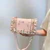 Bolsa de Mão Pequena Tendência Transfronteiriça Mais Recente Verão 2025 Estilo Coreano Bolsa Transversal Bolsa de Ombro com Corrente Bolsa Feminina Fashion