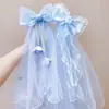 Horquilla de Velos de Moño de Cinta de Ensueño para Niñas, Accesorio de Peinado Prop para Sesión de Fotos de Cumpleaños Super Hada