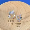 Anillo en Blanco de Plata de Ley S925 Forma de Pera 6*8mm Acabado Cepillado Base Floral Piedra Sin Montar Componente DIY