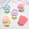 Accesorios de Resina DIY al por Mayor Pegamento Crema Funda para Teléfono Móvil Material Hecho a Mano Terciopelo Color Gelatina Flor de Girasol Tulipán
