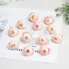 Flores artificiais, novas cabeças de flor de botão de chá, flores de seda, flores para grampo de cabelo, materiais para DIY, flores decorativas para caixas de presente, rosas de casamento, camélias