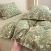 Conjunto de Quatro Peças de Algodão e Linho Tingido com Fio Retrô de Grau A para Mãe e Bebê Conjunto de Quatro Peças de Roupa de Cama de Algodão e Linho Quatro Peças