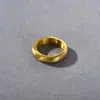 Moda nova outono e inverno essencial para o dia a dia anel de metal de alta qualidade banhado a platina elemento de fio fosco escovado anel anel anel