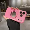 Adecuado para Apple 17ProMax, funda de cristal para teléfono con sensación de hielo, soporte giratorio de 360 grados con espejo, funda anticaídas para iPhone16