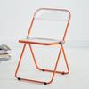 Silla plegable transparente Silla de comedor ins Celebridad cibernética Plástico acrílico Silla de cristal Silla de diseño Silla para fotos Silla para negociaciones