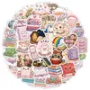 Set de 50 piezas de abanicos de libro con pegatinas de grafiti transfronterizas, pegatinas decorativas impermeables para botellas de agua, set de pegatinas creativas para abanicos de libro al por mayor