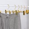 El más vendido de Amazon Almacenamiento para el hogar Aleación de aluminio Perchero para pantalones Tienda de ropa Hotel Armario Clip para pantalones Pantalones personalizados Dorado