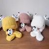 Gorro de Bebé Panda Bufanda Sombrero Infantil Otoño e Invierno Súper Lindo Relleno para Bebés Hombres y Mujeres Gorro Tejido para Bebé Traje de Sombrero con Protección para los Oídos