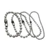 Cadena de eslabones con etiqueta de acero inoxidable cadena de juguete cadena metálica protección ambiental cadena de cuentas de vidrio cadena de cuentas de cobre para ropa equipaje cadena de bolas de hierro