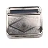 70mm Silver and White Metal Cigarette Box, Exquisite Portable Manual DIY Metal Cigarette Box Cigarette Box