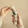 Juego de tazas de té de gres vintage con flores y pájaros, juego de té de cerámica, taza de maestro, taza de degustación de té, taza de invitado, traje de regalo compañero festivo