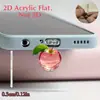 2Dflat, 1 Rosa Cristal Criativo, Plug de Proteção contra Poeira para Celular em Acrílico,