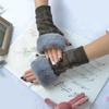 Yifan otoño e invierno viaje al aire libre decoración cálida moda coreana manga borla pieza triangular tejido cubrebrazo para mujer