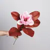 Flor de Magnolia Falsa Flor Artificial Zen Chino B&B Hotel Adornos Florales Accesorios de Fotografía Ramos Decorativos