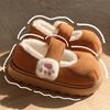 Zapatos de Algodón Cálidos de Invierno Perezosos con Suela Gruesa Aumentada para Usar en Interiores, Lindos con Garra de Gato, Casuales, Tipo Mocasín para Mujer