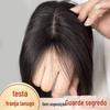 Aplique de Cabelo para Mulheres para Adicionar Volume no Topo da Cabeça, com Aparência Realista de Couro Cabeludo, Novo Aplique Aprimorado, Cabelo Longo Liso