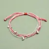 Pulsera de Cuerda de Cinco Colores Colorida del Festival del Bote del Dragón para Hombres y Mujeres Tejida a Mano Hilo de Cinco Colores Mariposa Perla Pulsera de Mejor Amigo Cuerda de Mil Seda
