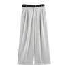 Exportación Transfronteriza Ropa de Mujer Primavera y Verano 2025 Estilo Europeo y Americano Traje Color Puro Chaqueta + Pantalón con Doble Pliegue Traje Mujer B482436/7