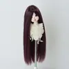Peruca para Boneca BJD 346 Folha Luo Li Acessórios de Cabelo para Vestir Boneca Franja Longa Cabelo Longo Liso Múltiplas Cores Disponíveis