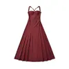 Comercio Exterior Transfronterizo Estilo Europeo y Americano 2026 Moda Retro Francés Sencillo Ajustado Elegante Vestido de Tirantes Vestido de Verano