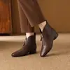 Botines elegantes y versátiles de punta fina, tacón grueso, suela blanda y cómodos para mujer, nueva colección de invierno 2026, forrados de felpa y cálidos, botas Martin para mujer