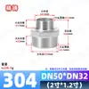 Niple Redutor Hexagonal de Aço Inoxidável 304 Macho-Macho de Tamanhos Diferentes Rosca Macho Tubo de Passagem Reta 1 polegada 6 fen para 4 fen