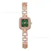 Reloj Pulsera Cuadrado con Incrustaciones de Diamante para Mujer, Modelo Popular Transfronterizo, Reloj de Cuarzo Moderno y Versátil, Reloj de Pulsera para Mujer Estilo Pulsera al por Mayor