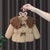 Ropa de Invierno para Niñas Chaqueta con Felpa Nueva Estilo Ropa de Algodón Engrosada para Bebés Niñas Ropa Cálida para Niños Top