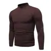 Nuevo Suéter de Punto para Hombre con Cuello Alto Medio, Suéter Sencillo de Punto, Camisa Básica Versátil de Color Sólido para Hombre, Colección Otoño/Invierno 2026