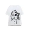 Camiseta de Exportación Transfronteriza para Mujer Y2K Cuello Redondo Harajuku Diseño Artístico Estampado para Mujer Venta al por Mayor