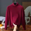 Suéter estilo outono e inverno, gola alta masculina de cor sólida, pulôver de tricô, camada base, top interno quente, dropshipping transfronteiriço