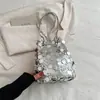 Bolso Cubo de Cadena con Lentejuelas de Alta Calidad para Mujer 2024 Nuevo Bolso de Hombro de Moda Bolso Cruzado de Comercio Exterior para el Cabello