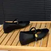 Zapatos Negros de Tacón Bajo para Mujer 2026 Nuevos Zapatos Planos de Cuero para Primavera y Otoño Zapatos Franceses Mary Jane para Mujer para Combinar con Faldas