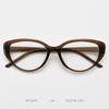 72347 nuevo marco de gafas retro artístico con forma de gato TR90 para miopía, marco de gafas liso de moda para mujer con graduación