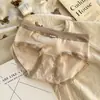 Roupa Íntima Feminina de Algodão Puro para Meninas 2025 Novo Estilo Algodão Antibacteriano Cavalo Estendido Renda Francesa Calcinhas Sexy Quatro Estações