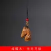 Madeira de Jujuba Fulminada Pingente de Corrente de Celular DIY Chaveiro Pingente de Bolsa Estilo Retro Chinês Atacado do Fabricante