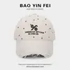 Gorra de Béisbol Negra con Lunares Rasgados para Mujer, Corona Profunda de Moda, Ala Ancha, Aspecto de Alta Gama, Circunferencia de Cabeza Grande, Gorra de Pico Suave