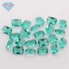 Huagang Gema Rectangular Biselada Flor de Coche Luz Verde Vidrio Pequeños Anillos Octogonales Vidrio Verde Claro Joyería con Incrustaciones Piedra Principal