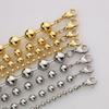 Corrente de Bolinhas Redondas Galvanizadas a Vácuo Estilo Chanel para Mulheres, Corrente de Joalheria de Aço Titânio, Corrente de Bolinhas Onduladas de Aço Inoxidável 304, Estilo Ins de Atacado